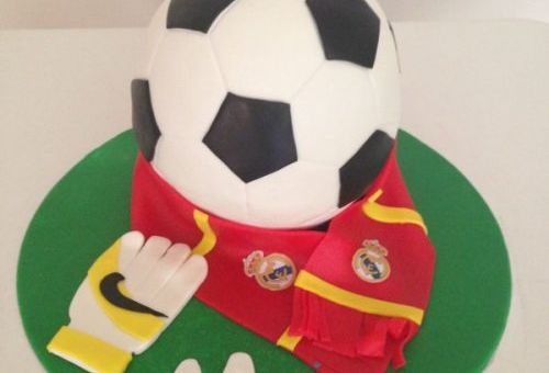 Tarta de fútbol en 3D personalizada Tarta de fútbol en 3D personalizada